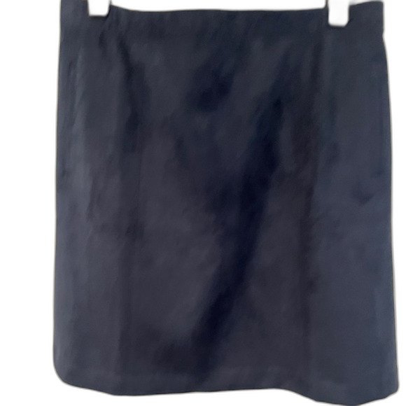 J. Jill Knee-Length Skirt in Brushed Suede - Navy Blue - Size M - Picture 4 of 7
